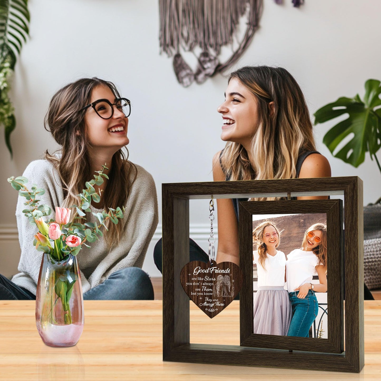 DONBEIDIU Best Friends Picture Frame, Friendship Gifts for Women Christmas, Best Friend Birthday Gift, Friendship Photo Frame 4x6, Graduation Long Distance Gifts for Best Friend Bestie BFF Soul Sister