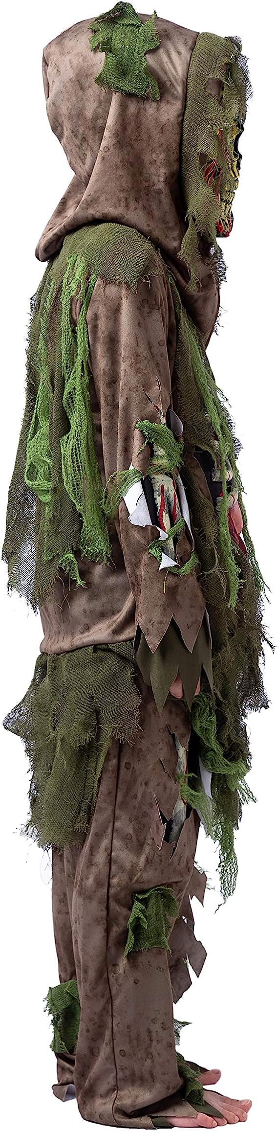 Spooktacular Creations Halloween Swamp Deluxe Skeleton Living Dead Zombie Costume for Halloween Kids Monster Role-Playing-S(5-7yr)