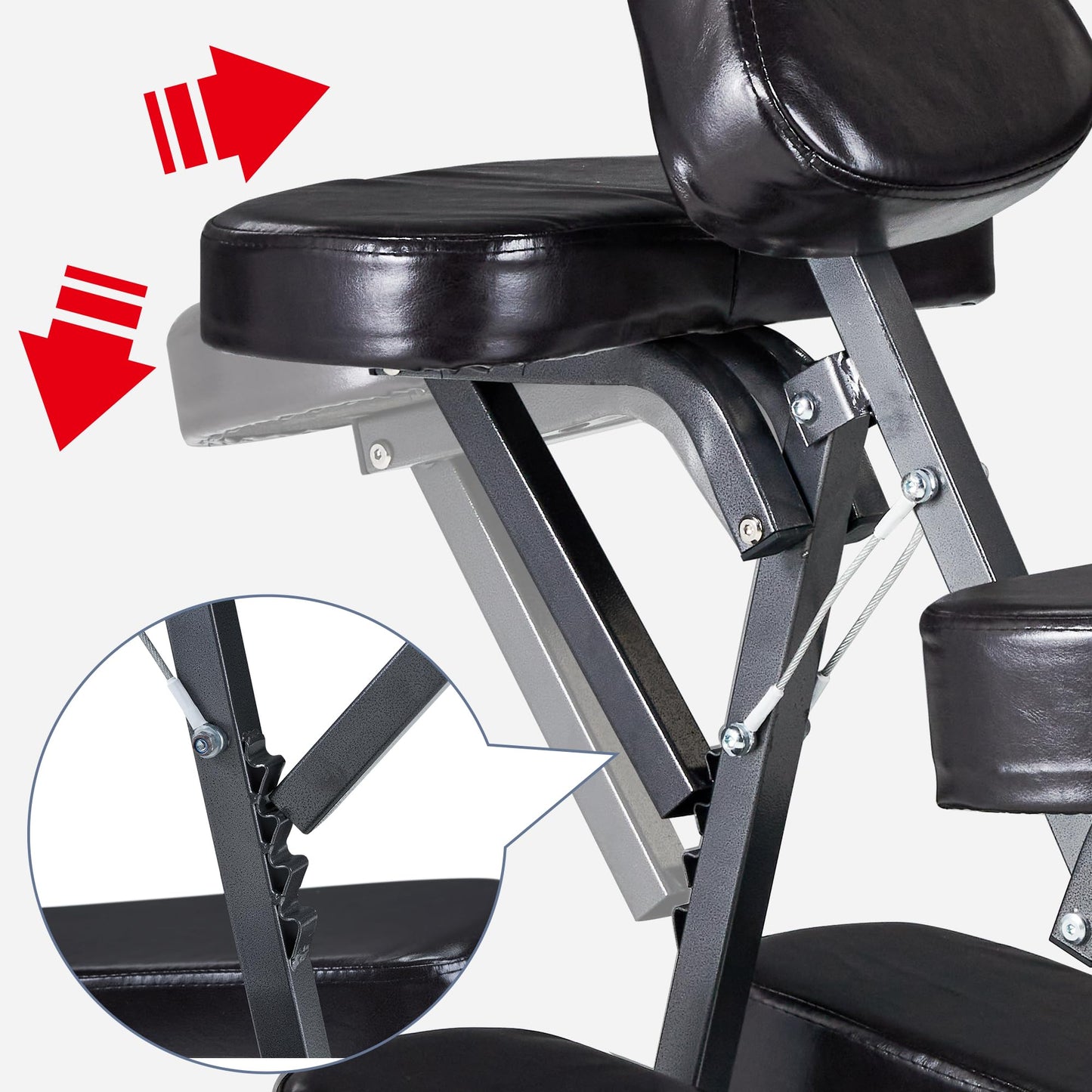 Master Massage Bedford Full Body Portable Massage Chair – Lightweight Folding Tattoo & Salon Chair with Adjustable Height, Face Cradle, Carrying Case (Coffee)