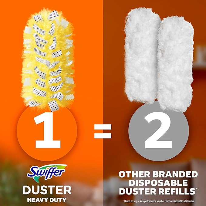 Swiffer Dusters Refill for cleaning, Feather & Microfiber Duster Alternative, Unstopables Fresh Scent, (4x6ct)