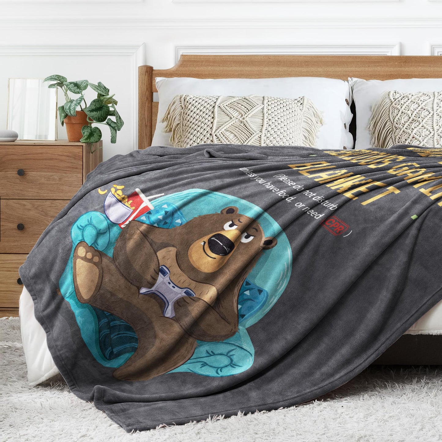 SteadStyle Dad Gifts, Dad Birthday Gift, Blanket Gifts for Daddy from Daughter or Son, Present for Father's Day, Thanksgiving, Fluffy Blanket for Father, 50 x 60 in