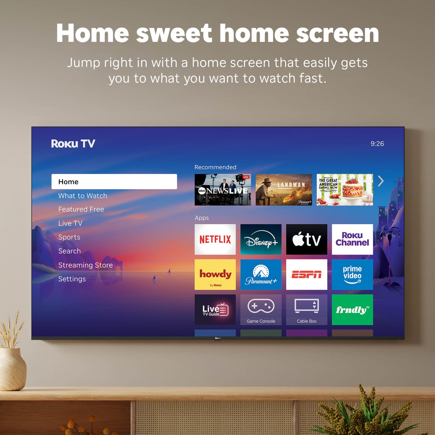 Roku Smart TV 2026 – 75-Inch Select Series, 4K QLED TV – Roku TV with Voice Remote – Flat Screen QLED Television with Wi-Fi for Streaming Live Local News, Sports, & Movies – Bluetooth Headphone Mode