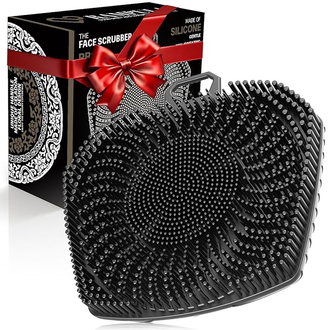 Face Scrubber, Pore Brush | Lymphatic Drainage Brush, Silicone Facial Cleansing Brush, Face Brush for Lymphatic Drainage Massager and Blackhead Removing Pore Cleansing Massaging for Sensitive