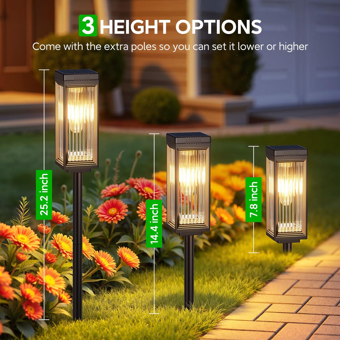 ELECLINK Solar Pathway Lights Outdoor, 6 Pack Upgraded Solar Lights Outdoor Waterproof, Bright Up to 15 Hrs Auto On/Off Garden Light for Yard Patio Lawn Path Walkway Driveway Outside Decor