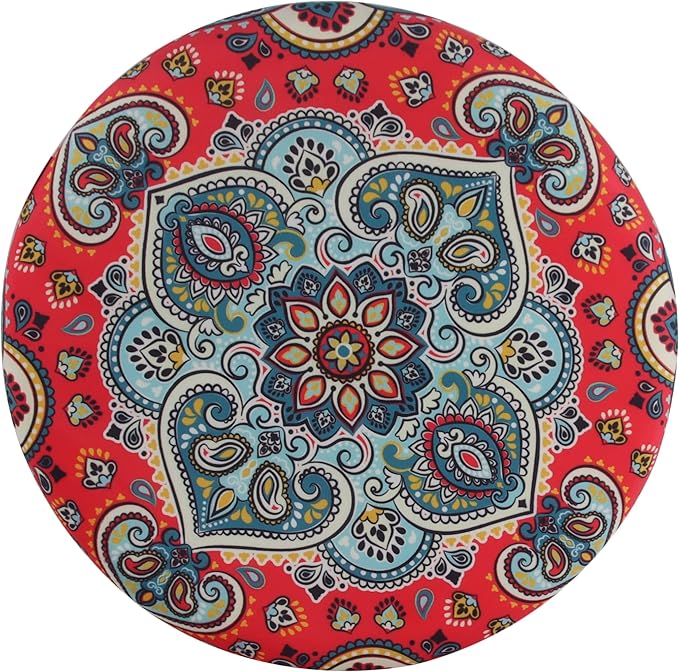 Sigmat Memory Foam Seat Cushion Anti-Slip Soft Round Stool Cushion Chair Pad 15 Inch Floral