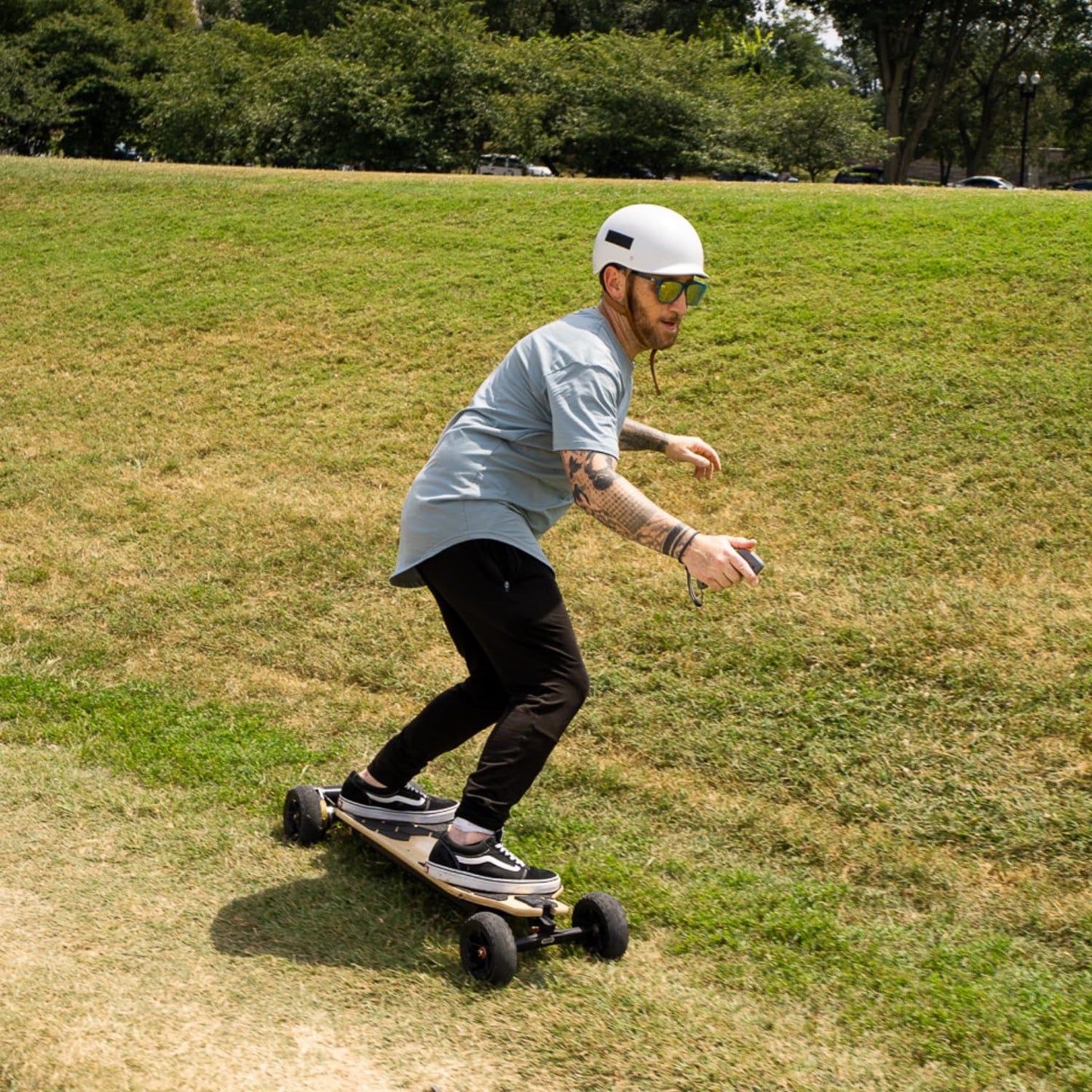MEEPO Bamboo Series Off-Road All Terrain Electric Skateboard, Ultra-Long 20-31 Miles Range Mountain Board, Highest 28-32 MPH Top Speed, Professional for Adult Riders