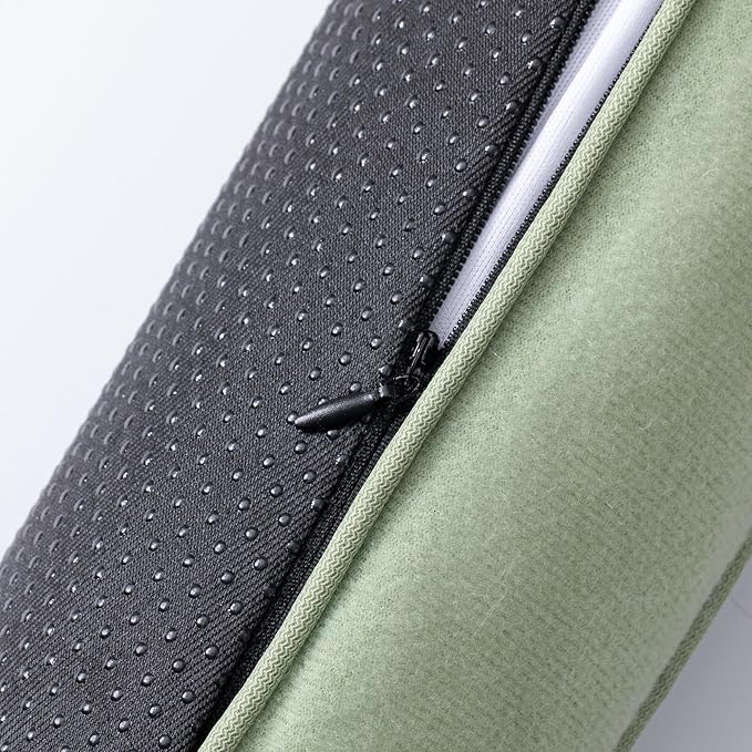 Sunolga Door Draft Stopper Blocks Hot and Cold Air with Removable Washable Cover for Bottom of Door, All-Season Seal for Noise, Wind, Door Sweep for Gaps Up to 3", Home Essentials, 38", Light Green