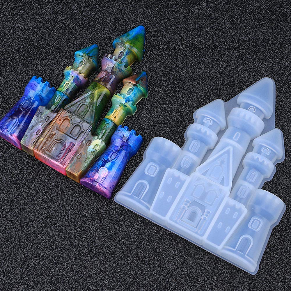 Castle Epoxy Resin Casting Molds Polymer Clay Silicone Molds for DIY Craft Project Chocolate Candy Soap Mold