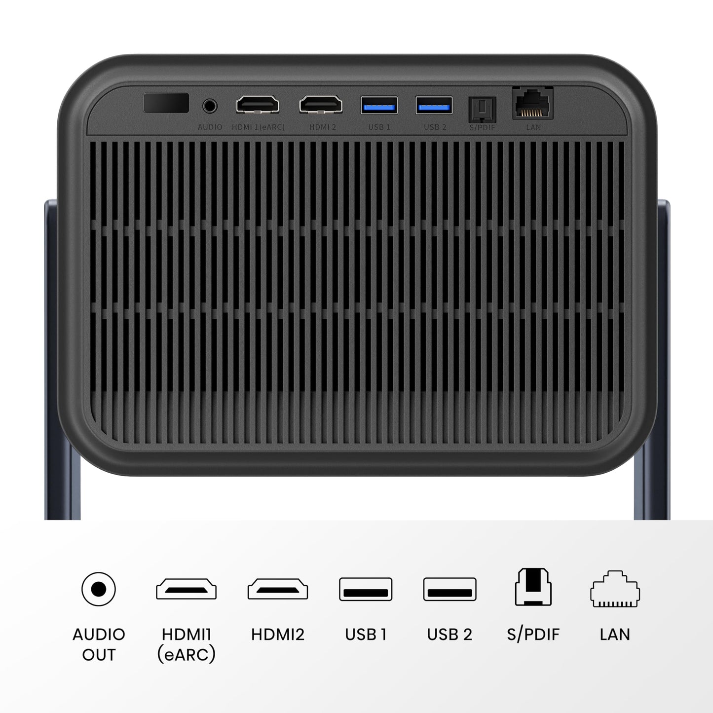 Hisense Laser Mini Projector C2, 65-300", Gimbal Design, 4K, Triple Color Laser, 110% BT.2020, 2000 ANSI Lumens, 1700:1 Native Contrast, Dolby Vision, HSR240, Sound by JBL