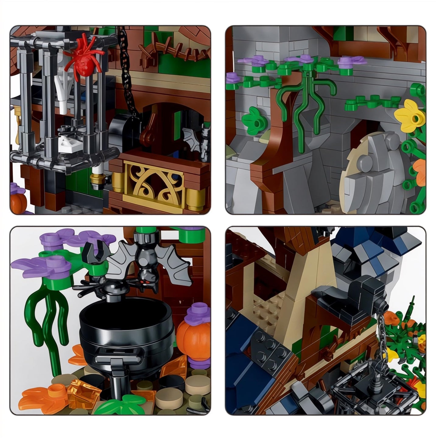 General Jim's The Witch House Modular Halloween Spooky City Building Block Set - 1964 Pieces