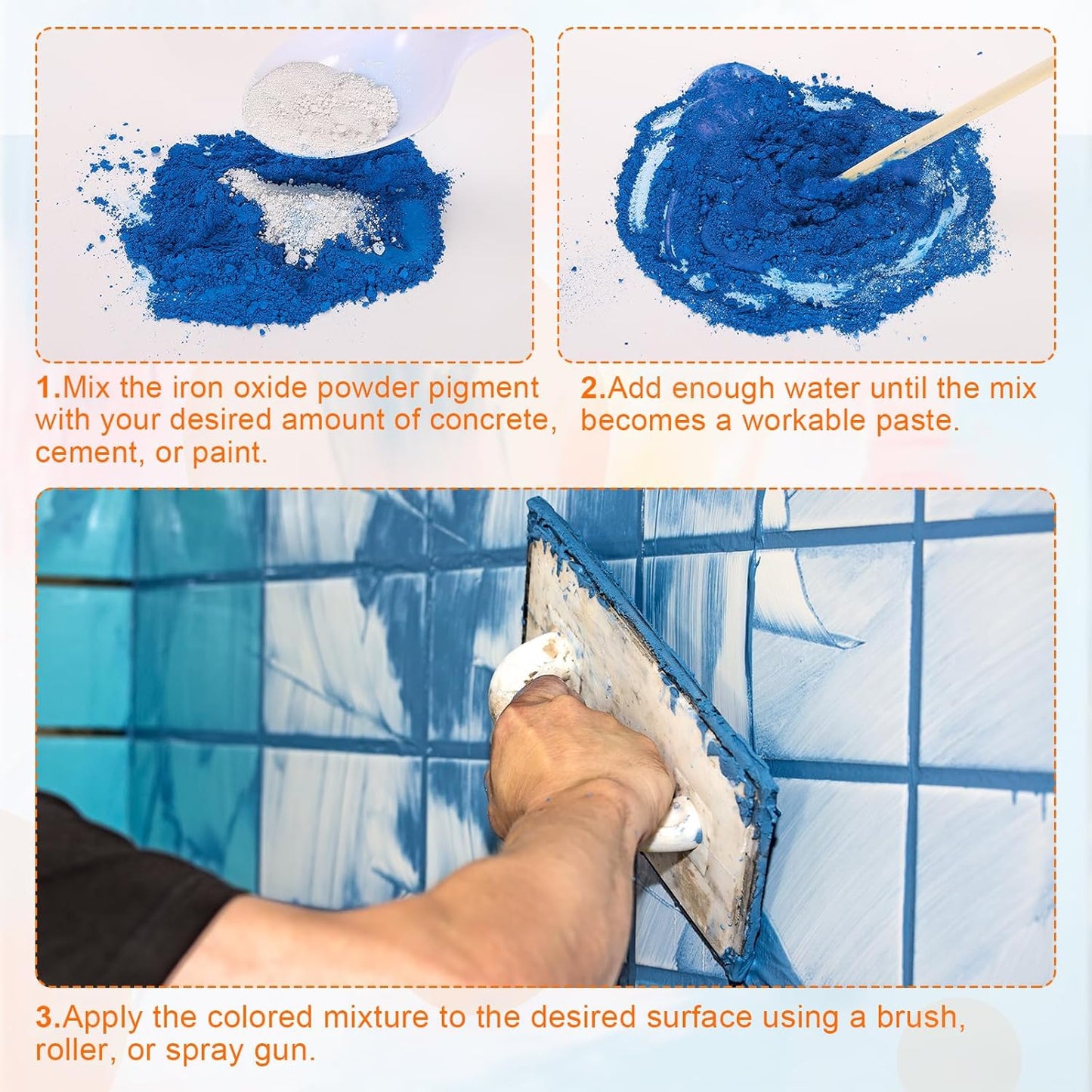 HARFINGTON Iron Oxide Powder Concrete Pigment 325 Mesh 3.5oz (100g) Iron Oxide Grout Pigment for Pastel Tile Paint Concrete Cement, Lavender