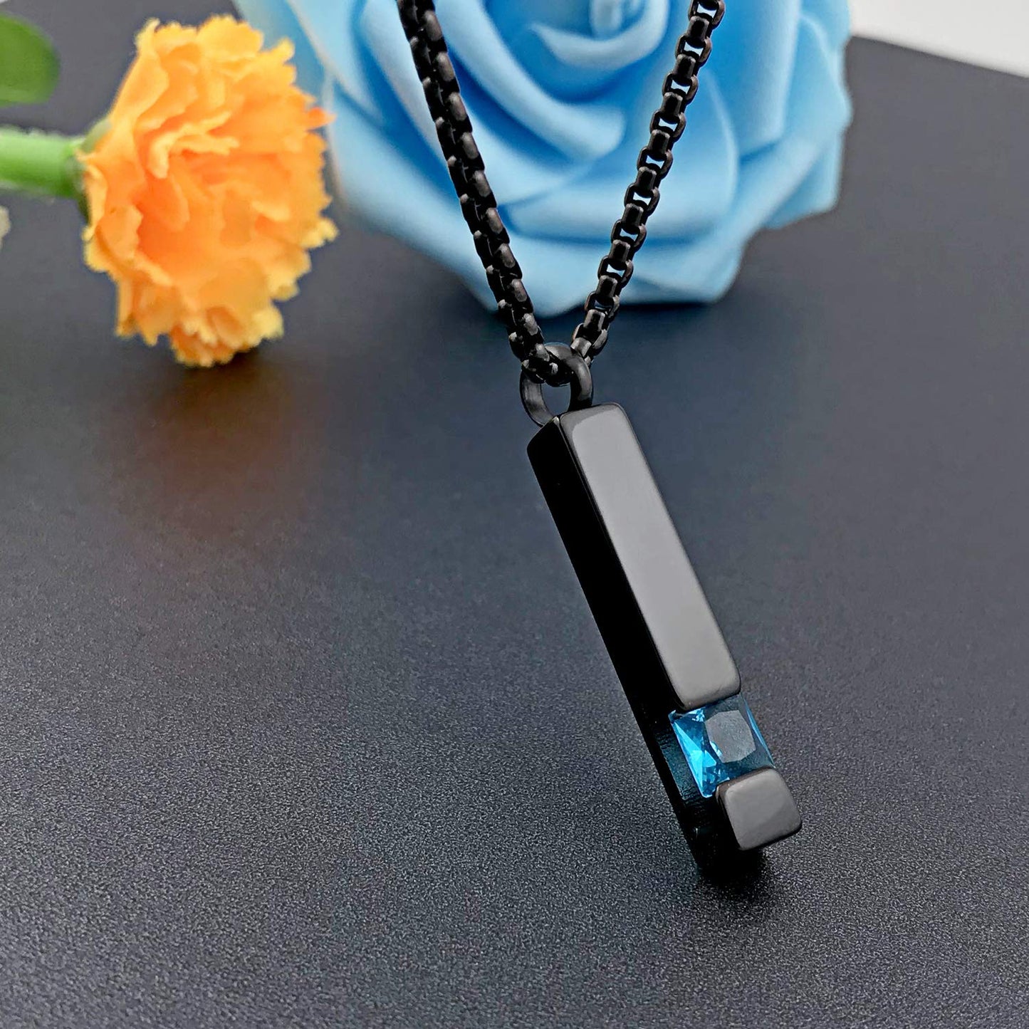 YOUFENG Urn Necklaces for Ashes Birthstone Cube Urns for Human Ashes Memorial Cremation Urn Locket Keepsake Ashes Jewelry (Decem