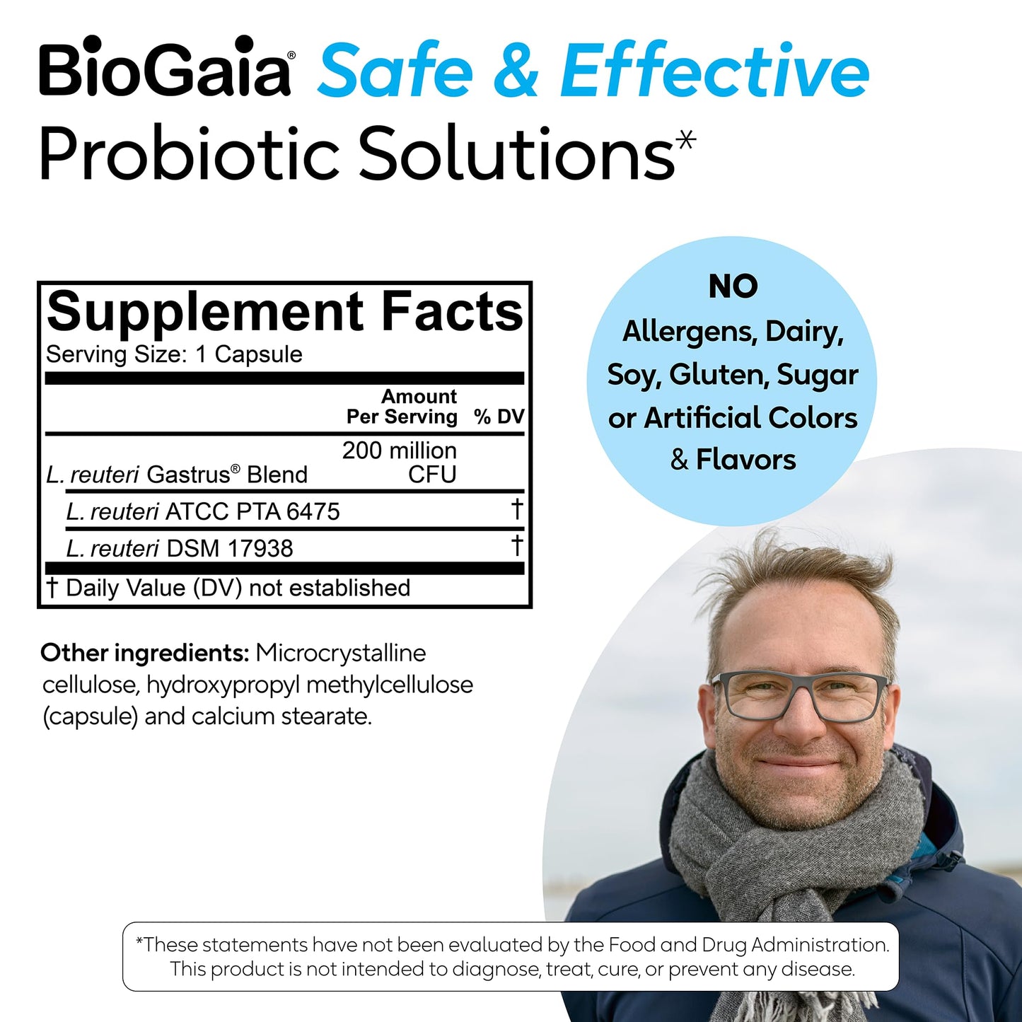 BioGaia Gastrus Gut Health | Probiotic Capsules | Eases Abdominal Discomfort, Gas & Bloating | Promotes Regularity & a Healthy Gut | Supports a Balanced Microbiome | Backed by 30 Years of Research