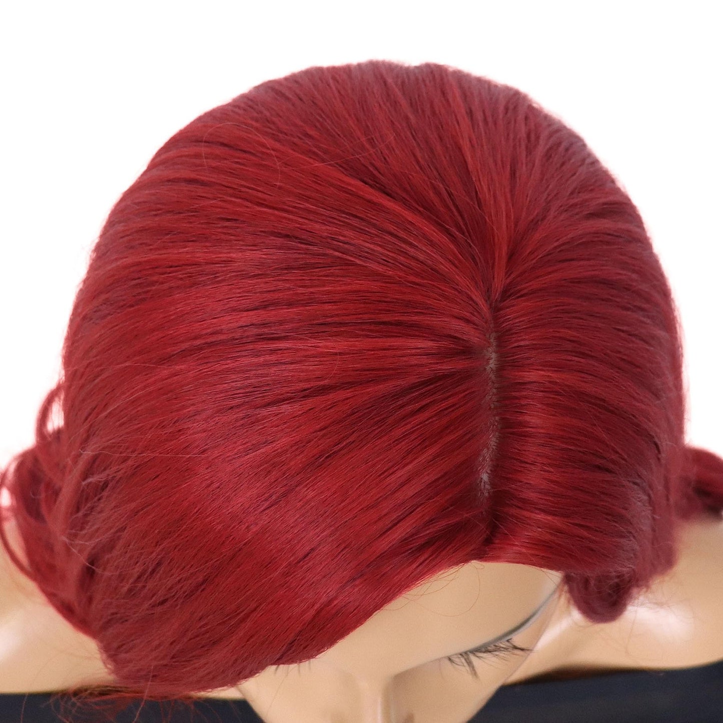 GNIMEGIL 23 Inch Gorgeous Long Curly Wig in Vivid Red Cosplay Poison Ivy Ariel Wig with Bangs Synthetic Body Wave Wigs for Women