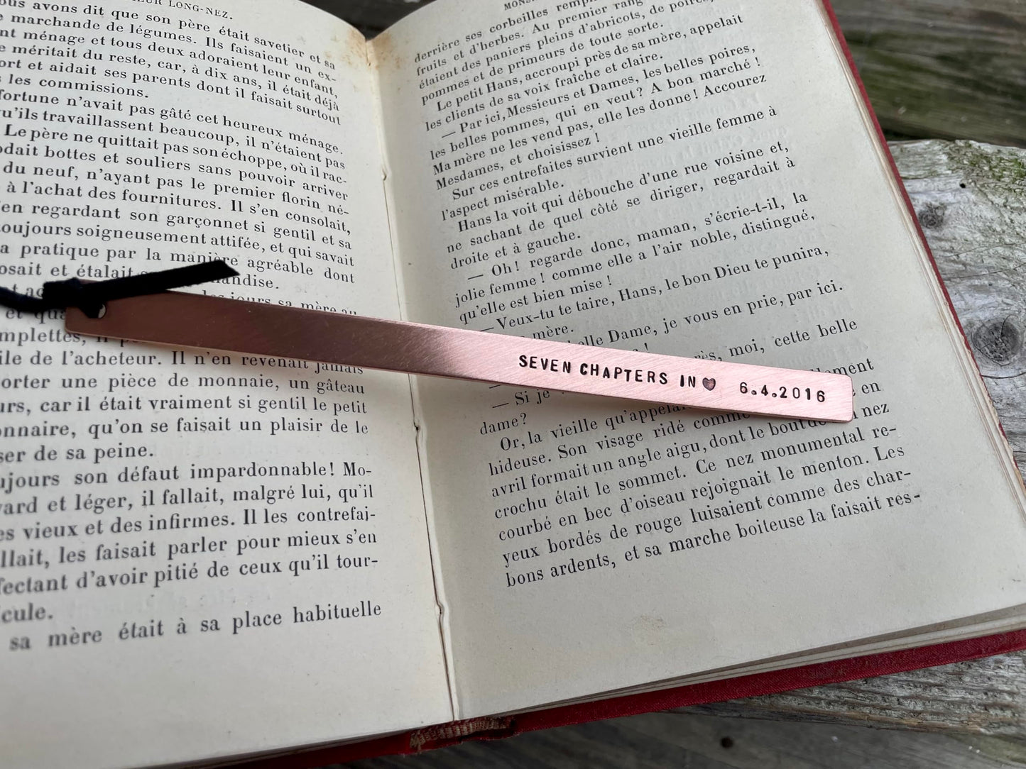Copper Anniversary Gifts, 7th / 22nd Anniversary Bookmark Gift, Personalized Custom Bookmark in Copper