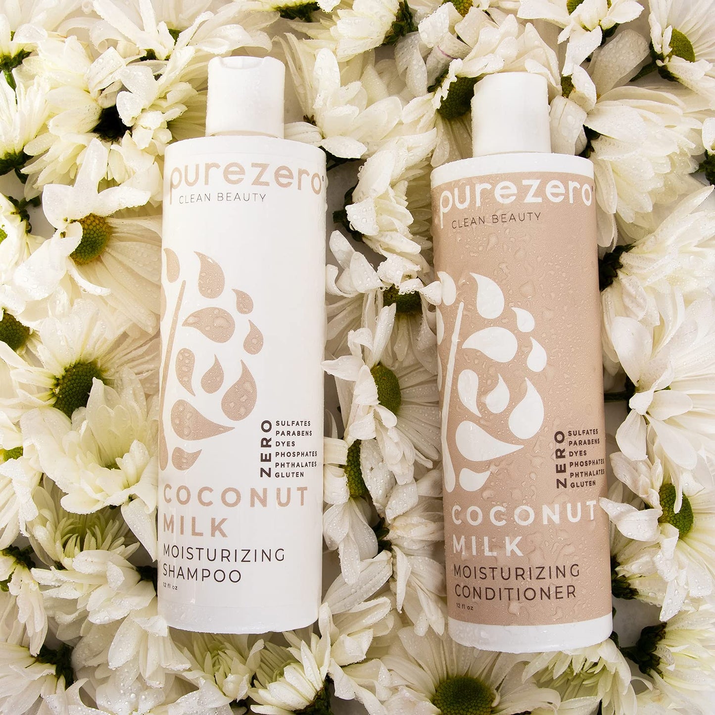 Purezero Coconut Milk Moisturizing Conditioner - 12 Fl Ounces - Intense Hydration & Increase Shine - Fight Dandruff & Frizz - Ze