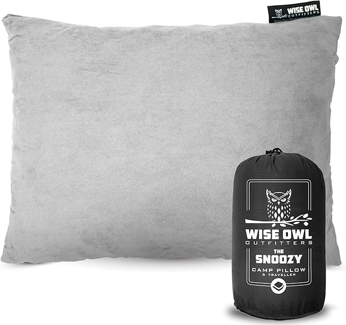 Wise Owl Outfitters Camping Pillow – Memory Foam Travel Pillow for Airplane Sleeping, Hiking, Backpacking & Outdoor Use - ...