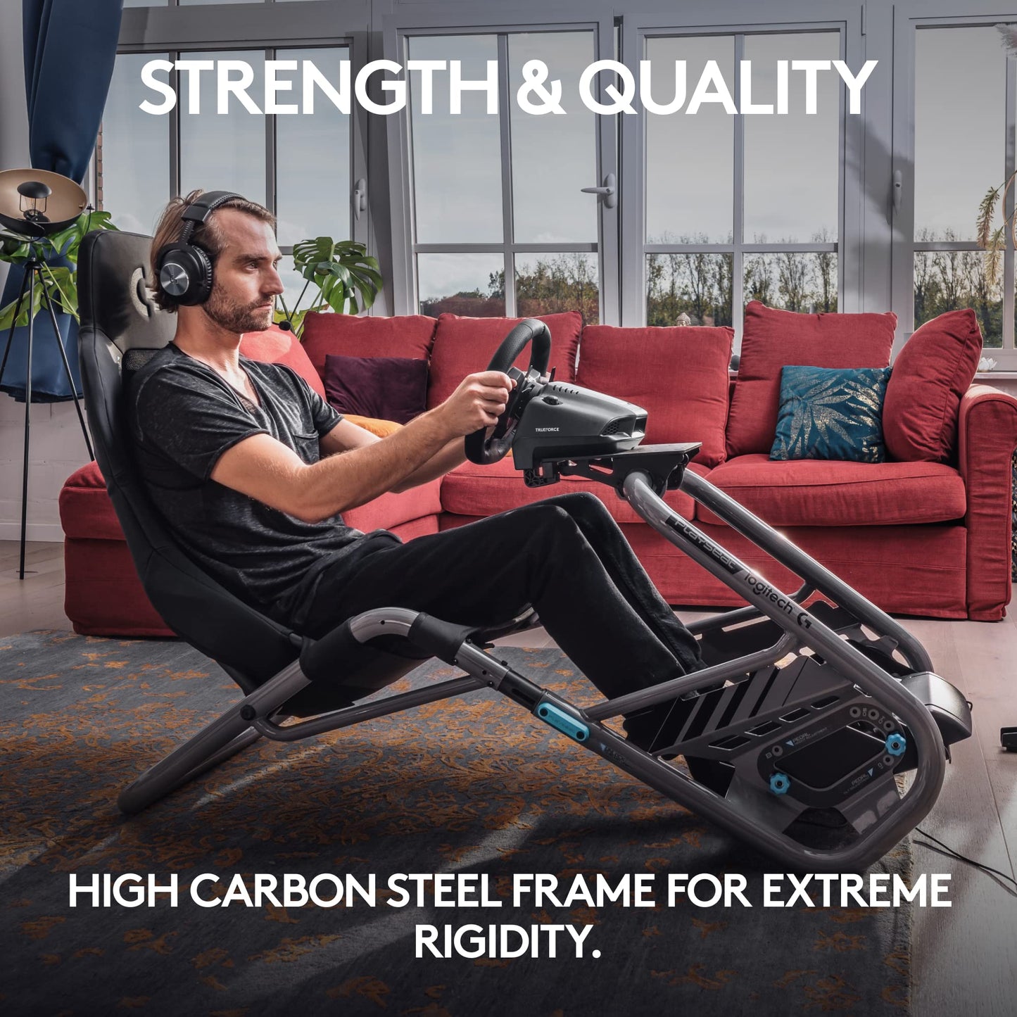Playseat Trophy - Logitech G Edition Sim Racing Cockpit | Fully Adjustable | Direct Drive Support | Lightweight & Robust | Absolute Comfort ActiFit