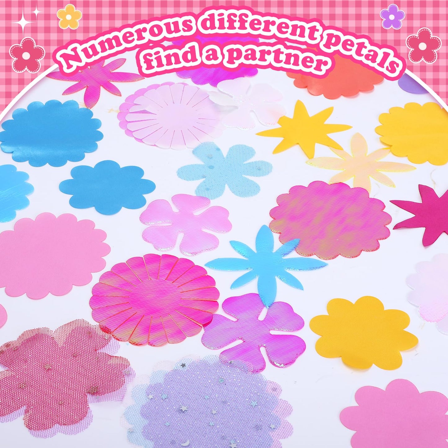 Sumsoltic 36-Piece DIY Fabric Flower Bouquet Accessories Kit - Craft Flower Accessories for Creative Floral Arrangements
