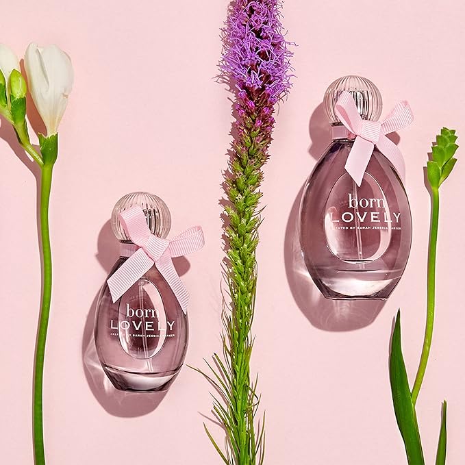 SJP Born Lovely Lush, Sweet, Elegant Amber Floral Eau De Parfum Spray Fragrance for Women - Mandarin, Peony, Honeysuckle, and Freesia - Intense, Long Lasting Scent - 3.4 oz