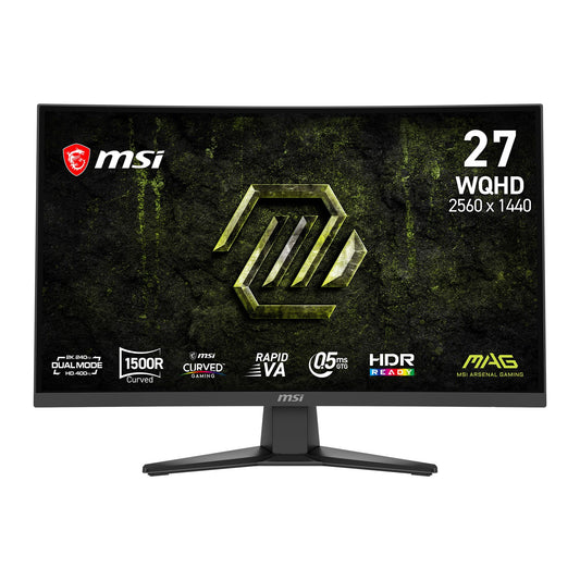 msi MAG 275CQDF X24 27-inch 2560 x 1440 (QHD) Gaming Monitor, Adaptive Sync, Dual Mode with WQHD 240Hz and HD 400Hz, HDR Ready, HDMI, VGA Port, VESA Mountable, Tilt, 4-Side Slim Bezel, 0.5ms, Black
