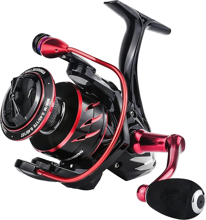 RUNCL Spinning Fishing Reel ANCOHUMA, Powerful 26 LB Max Drag, 7+1 Stainless BB, 6.2:1 CNC Aluminum Alloy Spool, Unique Sm...