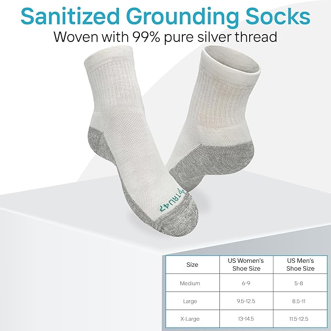 TRU47 Grounding & Earthing Products | Grounding Socks | Socks Made With 99.99% Pure Silver Thread