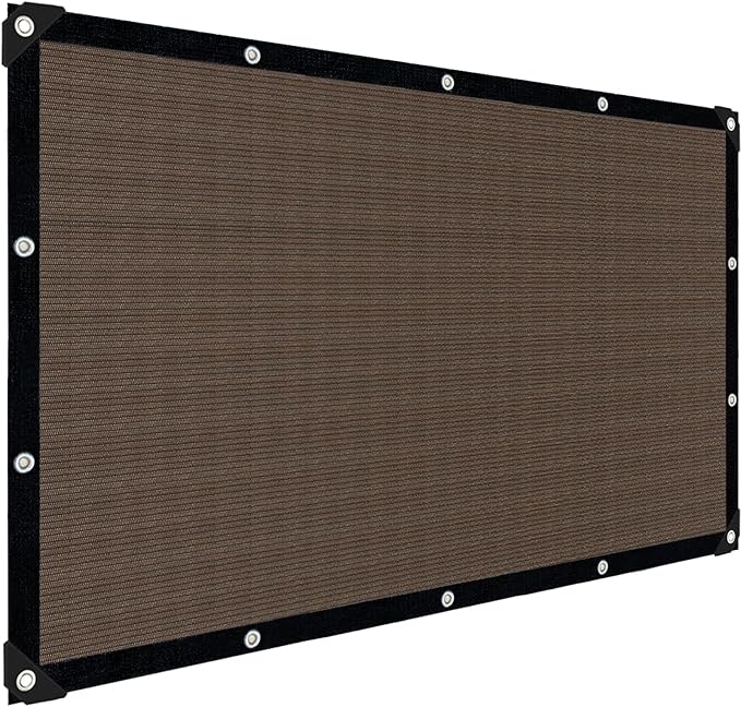 IMSGVIFO Mocha Sun Shade Cloth,Pergola Shade Cover with Reinforced Grommets,90% Shade Fabric Fence Privacy Screen Balcony,...
