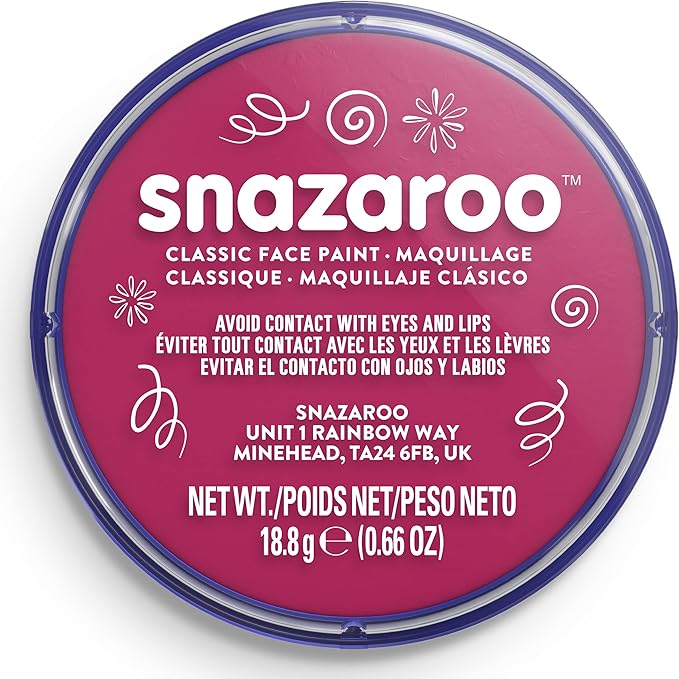 Snazaroo Classic Face and Body Paint, 18.8g (0.66-oz) Pot, Fuchsia Pink