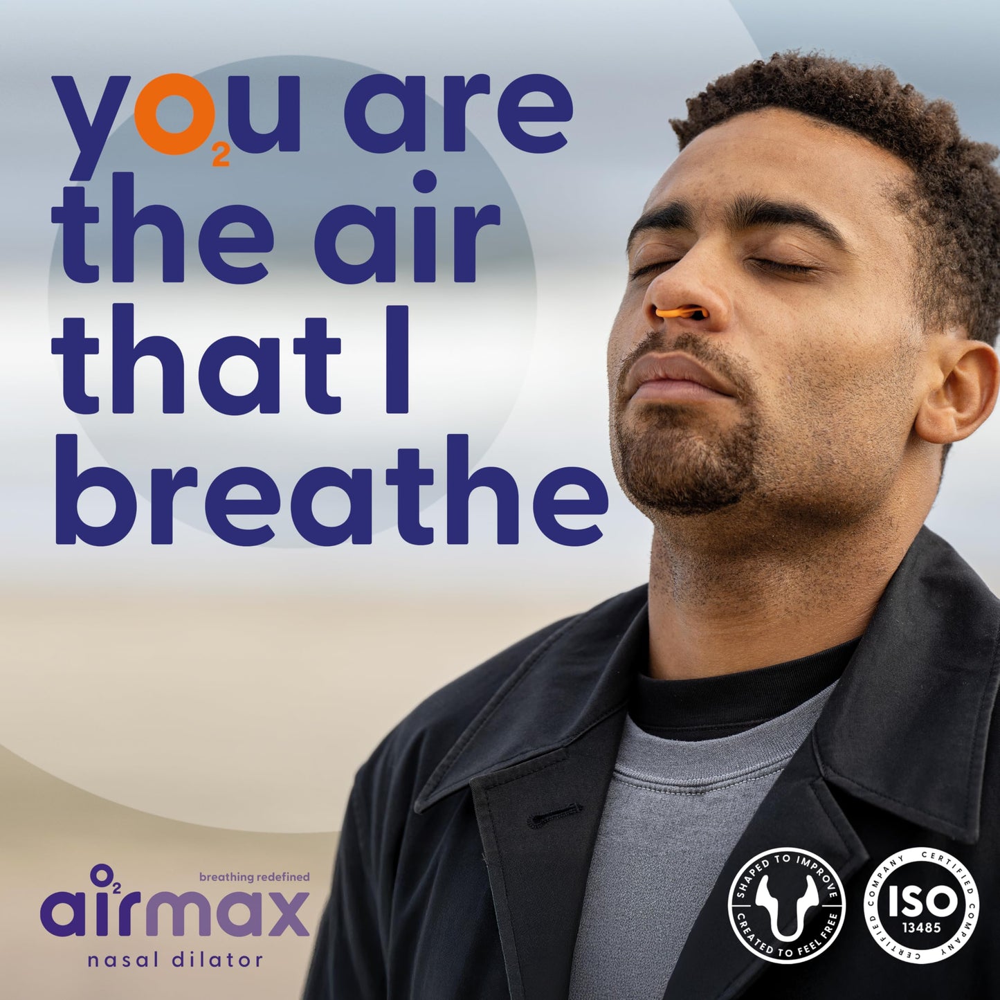 AIRMAX Nasal dilators for Sleeping - 76% More Airflow - Anti snoring Devices - Breathe Freely Through The Nose - Sinus Relief, Relief and snoring Solution - 2X Medium Orange - 6 Month Relief