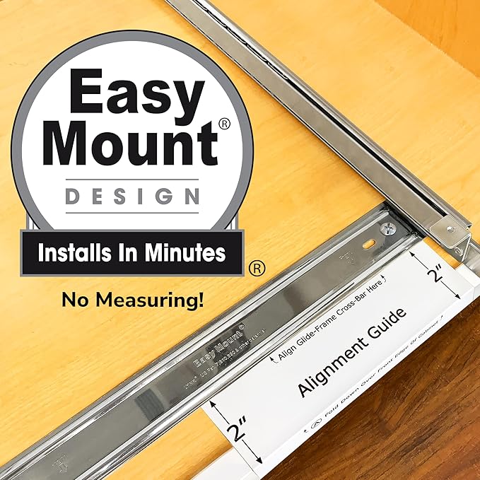 LYNK PROFESSIONAL® Pull Out Spice Rack Organizer for Inside Kitchen Cabinets - 12-3/8 inch Wide - Slide Out Drawer – Chrome Sliding Spice Cabinet Organization Shelf Racks - 1 Tier