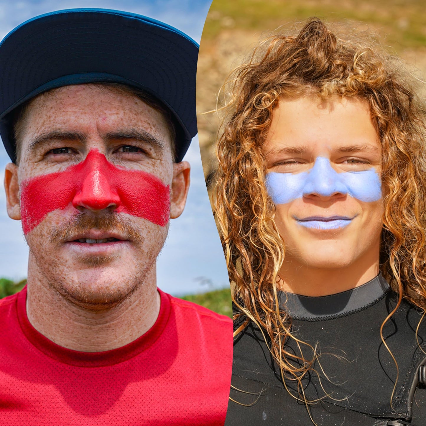 Sun Zapper Extreme Zinc Oxide Sunscreen Stick - SPF 50+ Water Resistant - 3-Pack (Red, White, Blue) - For Face - Made in Austral