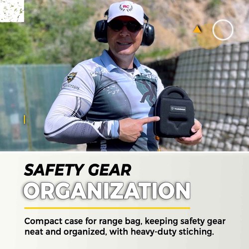 TradeSmart Gun Range Protection Duo Kit - Pink and Grey Shooting Eye and Ear Protection for Women and Men, U.S. Certified