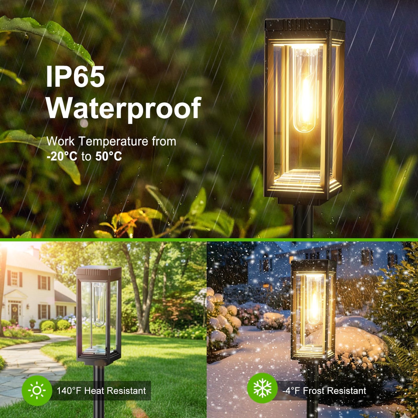 Bright Solar Pathway Lights Outdoor, 8 Pack Solar Powered Garden Lights Waterproof, Auto On/Off Dusk to Dawn Up to 15 Hrs Outdoor Lighting for Pathway Yard Walkway Driveway Patio Decor Landscape