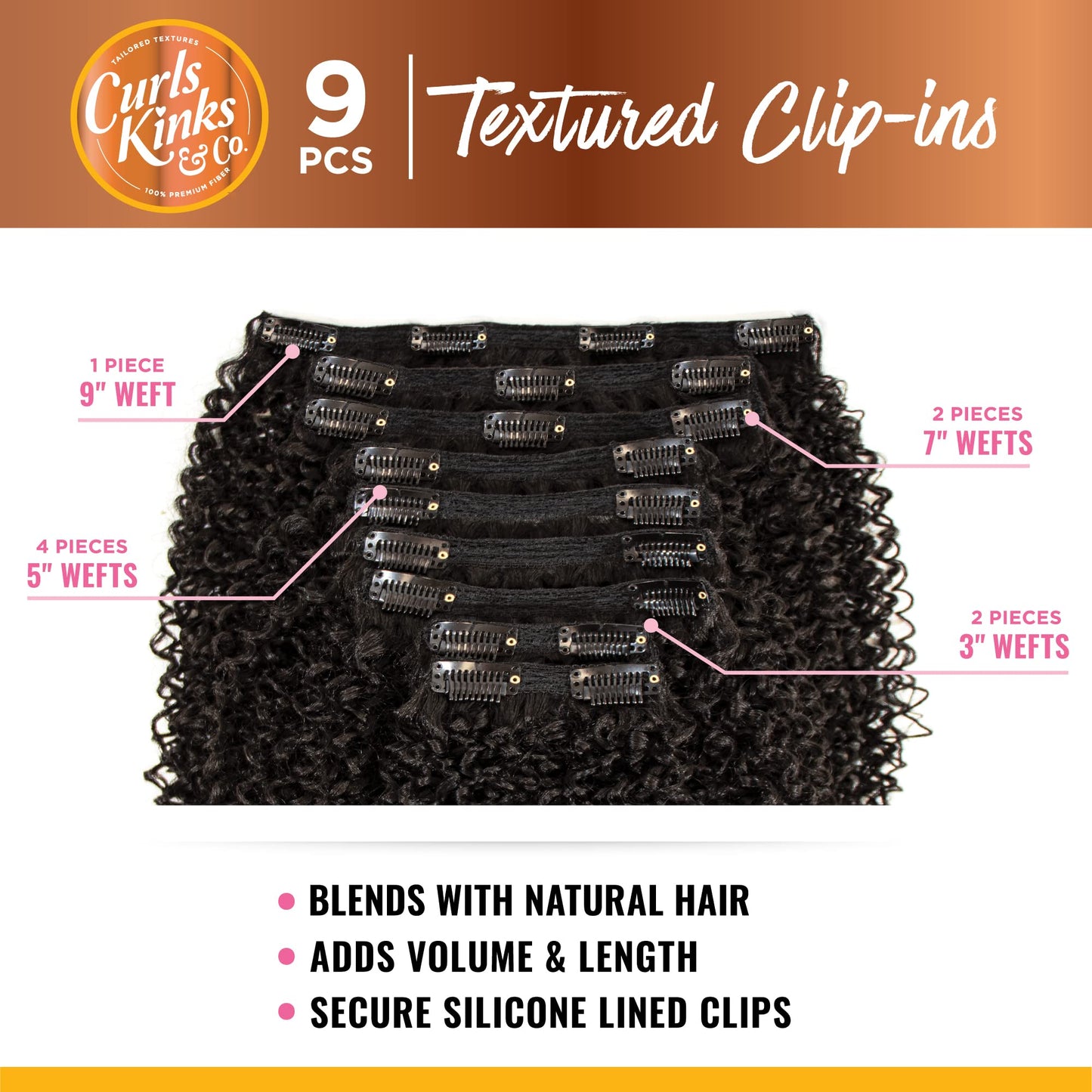 Sensationnel Curls Kinks & Co Textured Clip-In - MOVE MAKER 14 (Color:2 Dark Brown)