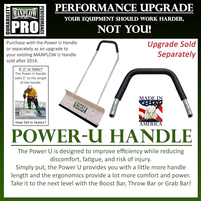 MANPLOW PRO Snow Pushers (U-Handle, 24")