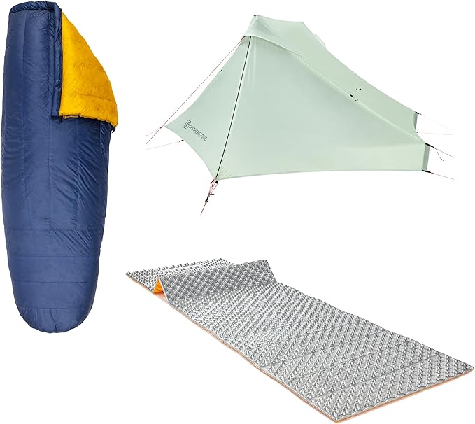 Featherstone Moondance 25 850 Fill Power Down Top Quilt, Backbone 2 Person Ultralight Tent for Backpacking, El Cordion Ins...