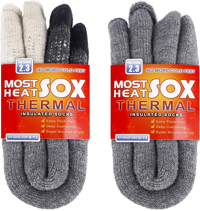 Thermal Socks for Men, Winter Warm Socks Mens for Cold Weather Extreme Temperatures