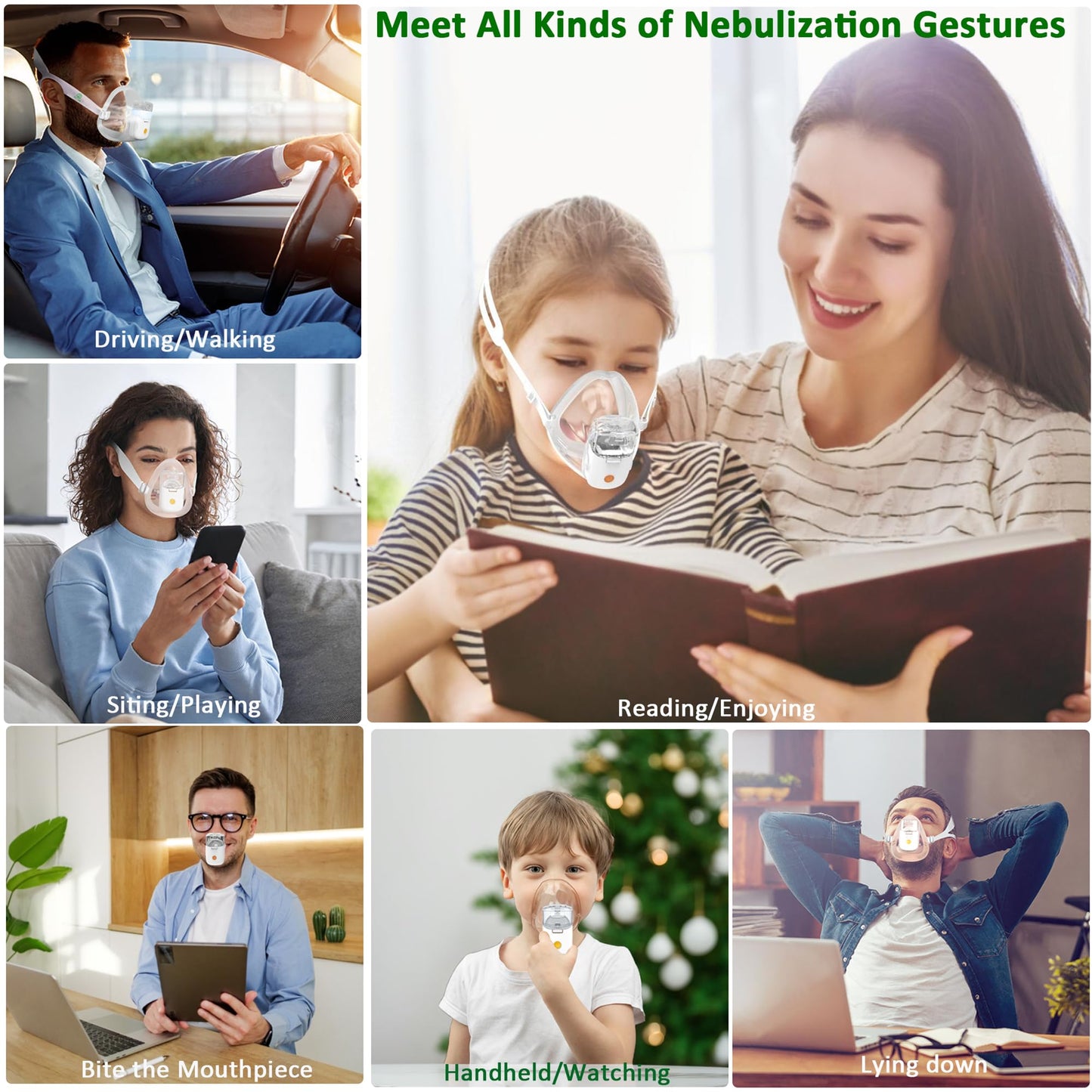 Nebulizer, Nebulizer for Adults, Portable Nebulizer for Lying Down Nebulization, Rechargeable Nebulizer for Respiratory Problem, Nebulizer for Timely Relief at Home