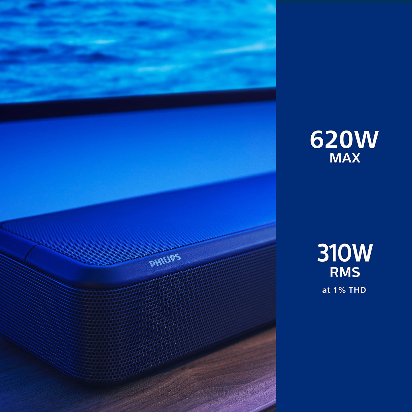 PHILIPS Fidelio FB1 7.1.2-Channel Surround Sound Soundbar with Integrated Dolby Atmos and Subwoofer + DTS Play-Fi, All-in-One, Premium Design and Materials