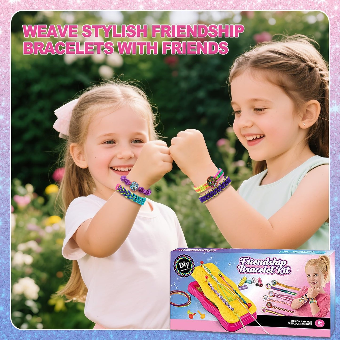 Gaitel Friendship Bracelet Kit for Girls - Arts and Crafts Toy and Birthday Gift for 6 7 8 9 10 11 12 Year Old Kids, DIY Craft Set for Creative Activities and Handmade Fun