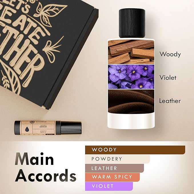 Adenium Perfume for Men & Women, Inspired by S.antal 33, 2-Piece Combo of 100 ml Fragrance Spray Bottle and 10 ml Alcohol-Free Roll-On Perfume Oil, Unisex Fragrances