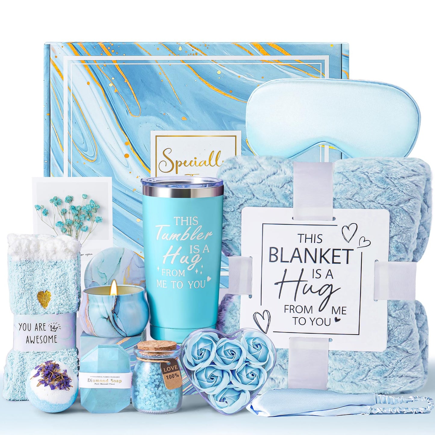 Self Care Gifts for Women, Get Well Gifts for Women, Care Package, Get Well Soon Gift Baskets, Spa Gift Basket, Birthday, Mother's Day Valentines Christmas for Mom Sister Wife Grandma Her Best Friend