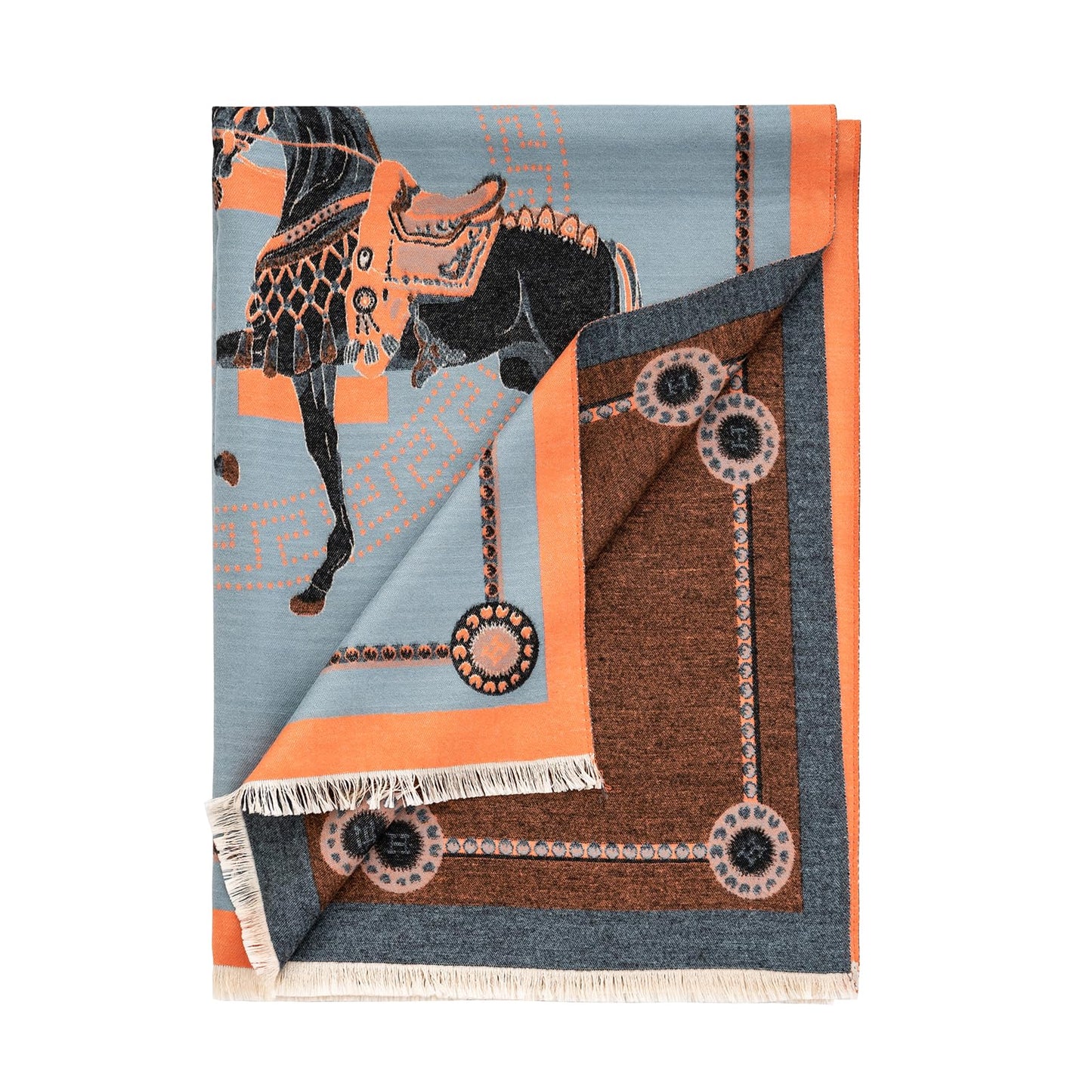 GILFASHE Red Women's Scarf Pashmina Shawls and Wraps Luxury Elegant Soft Scarf 25x75 Inch, Eggshell Blue