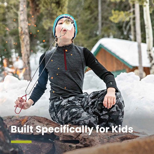 Smartwool Kid's Classic Thermal Merino Base Layer Crew Purple Iris MTN Scape X-Small