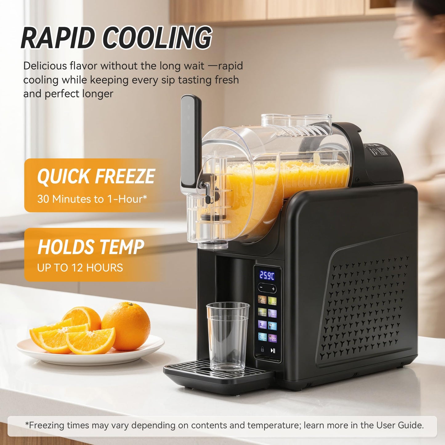 Slushie Machine for Home, Margarita Machine & ICEE Machine, No Ice Needed Frozen Drink Maker with 6 Presets, Self-Cleaning Slushy Machine for Home for Margaritas, Smoothies & Cocktails