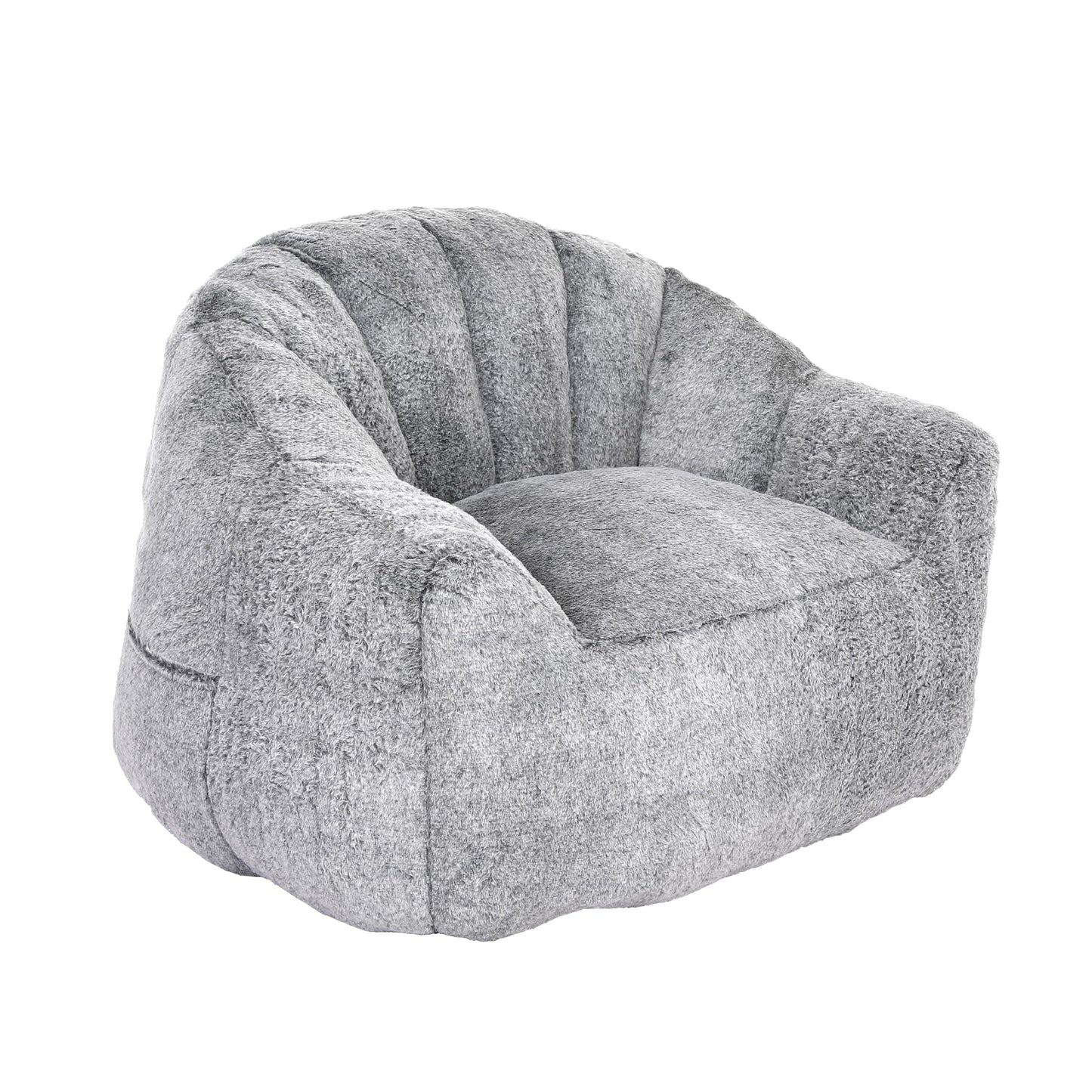 Casaround Bean Bag Chair, Bean Bag Sofa Chair with Armrests Stuffed High-Density Foam, Lazy Sofa Comfy Chairs BeanBag Chair for Adults in Living Room,Bedroom Reading,Chaise,Morden (Gray)