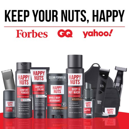 HAPPY NUTS The Ballber Pro Electric Groin & Body Hair Trimmer for Men - Mens Body Groomer Kit for Privates - Waterproof Shaver for Hard to Reach Areas
