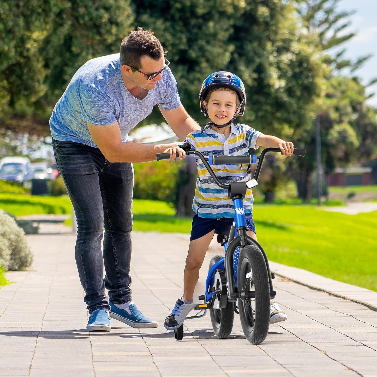 KORIMEFA Toddler Bicycle Kids 12 14 16 inch Bike with Traning Wheel Boys for 1-8 Ages Girls BMX Style Cycle, Coaster Brake, Durable Design, Rider Height 32-50 Inch