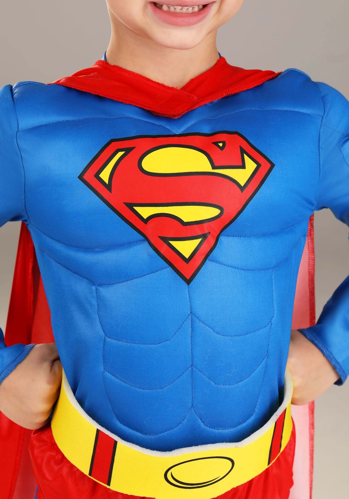 Toddler Classic Superman Costume, Red & Blue Superhero Suit & Red Cape for Movie Hero Comic Cosplay & Halloween 2T